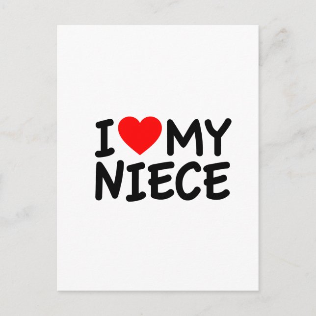 Ich Liebe mein Nichte Postkarte (Vorderseite)