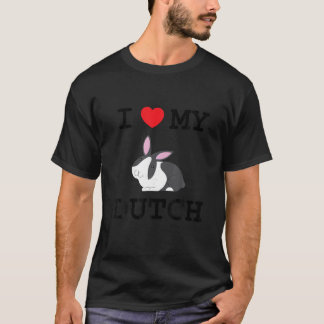 Ich Liebe mein niederländisches Kaninchen-Shirt T-Shirt