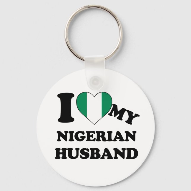 Ich Liebe mein nigerianisches Ehemann Schlüsselanhänger (Vorderseite)