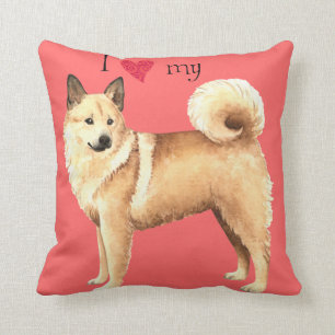 Ich Liebe mein norwegisches Buhund Kissen