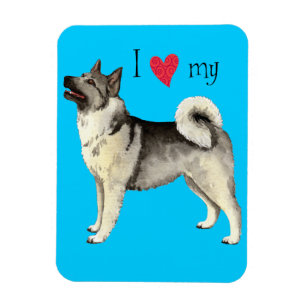 Ich Liebe mein norwegisches Elkhound Magnet