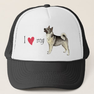 Ich Liebe mein norwegisches Elkhound Truckerkappe