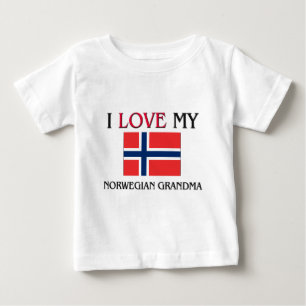 Ich Liebe mein norwegisches Oma Baby T-shirt
