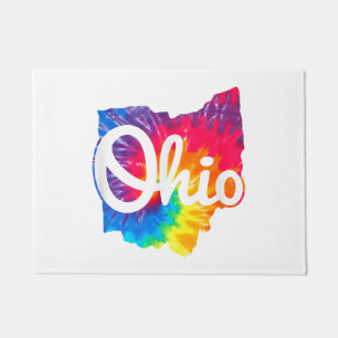 Ich liebe mein Ohio-Heim Schriftzug Tie Dye Ohio Fußmatte