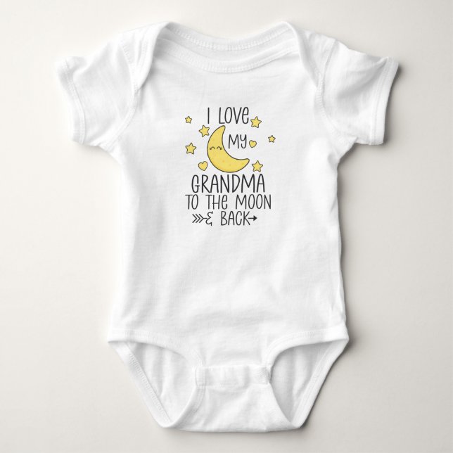 Ich Liebe mein Oma auf den Mond und zurück Baby Strampler (Vorderseite)