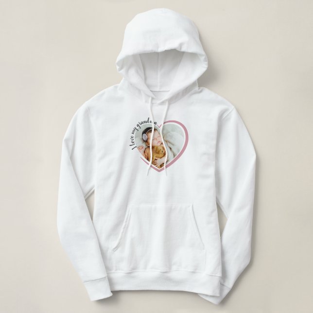 Ich Liebe mein Oma Foto Hoodie (Design vorne)