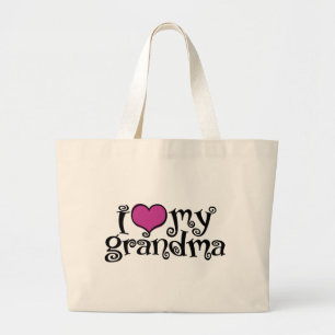 Ich Liebe mein Oma Jumbo Stoffbeutel