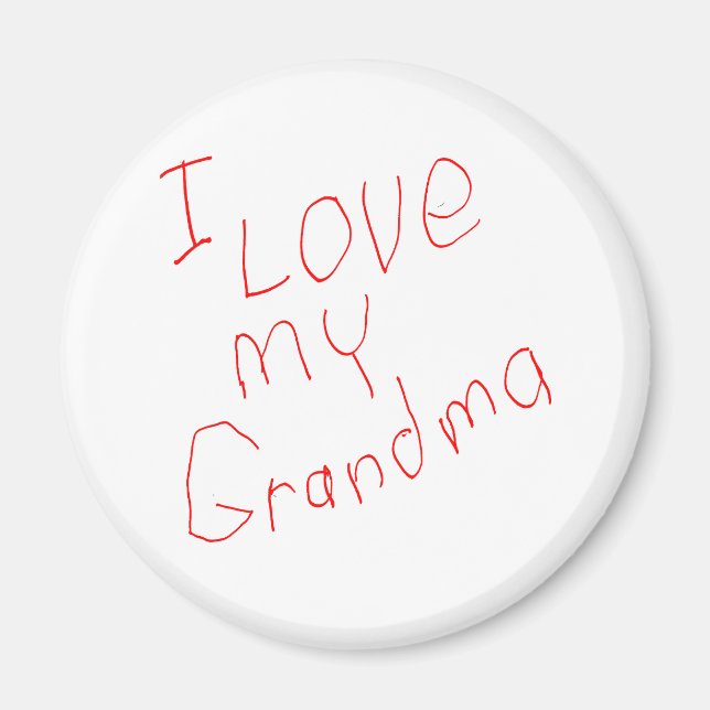 Ich Liebe mein Oma! Magnet (Vorne)
