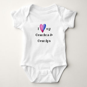 Ich Liebe mein Oma und Oma Baby Bodysuit Strampler