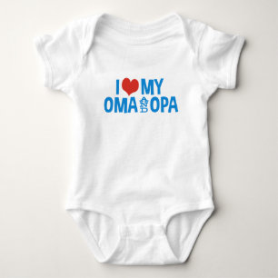 Ich Liebe mein Oma und Opa Schnuller Baby Strampler