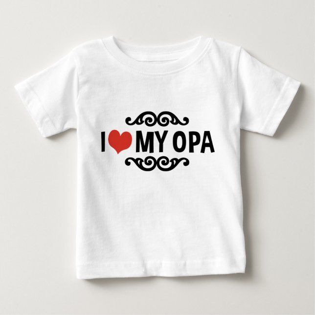 Ich Liebe mein Opa Baby T-shirt (Vorderseite)