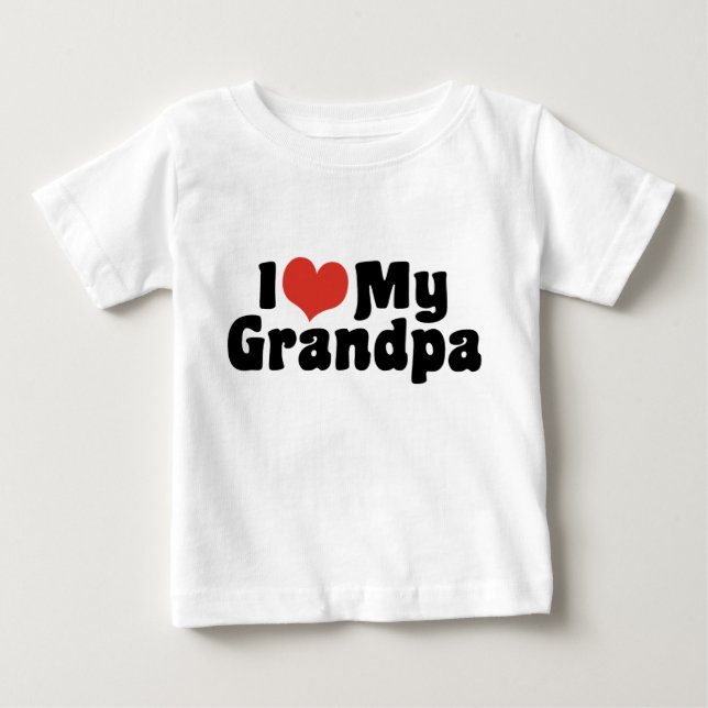 Ich Liebe mein Opa Baby T-shirt (Vorderseite)