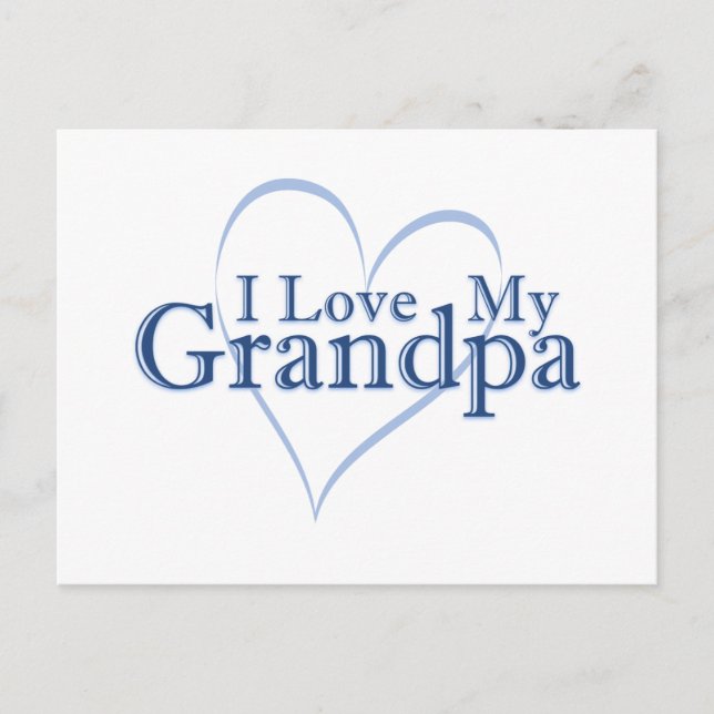 Ich Liebe mein Opa Postkarte (Vorderseite)