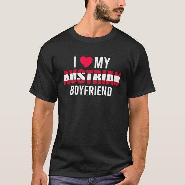 Ich Liebe Mein österreichischer Freund Valentinsta T-Shirt (Vorderseite)