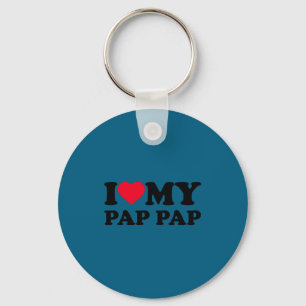 Ich liebe mein Pap-pap Herz Opa Familie Pappap Lan Schlüsselanhänger