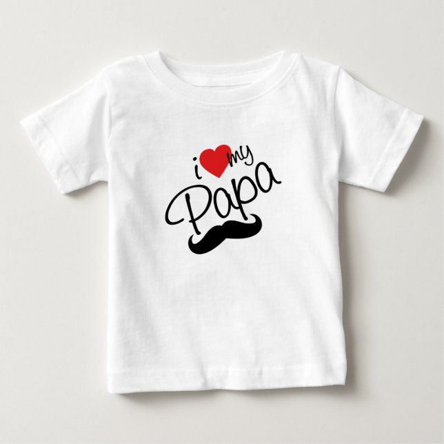 Ich Liebe mein Papa Baby T-shirt (Vorderseite)