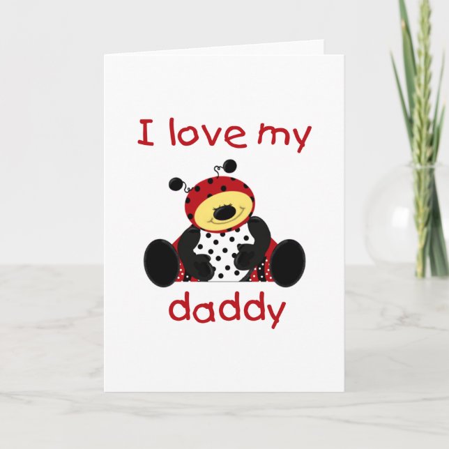 Ich Liebe Mein Papa (Junge-Käfer) Karte (Vorderseite)