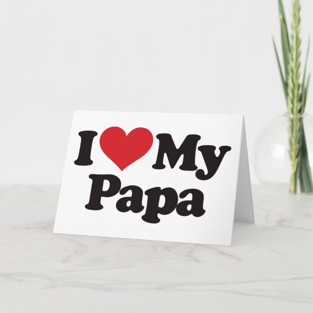 Ich Liebe Mein Papa Karte (Vorderseite)