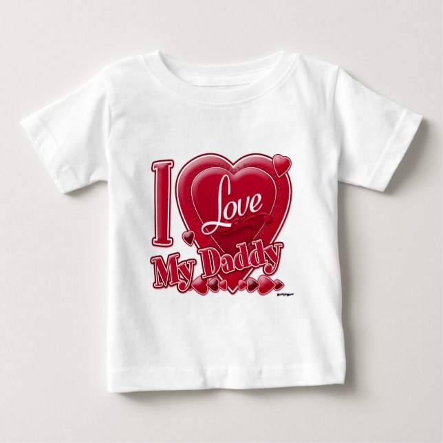 Ich Liebe Mein Papa rot - Herz Baby T-shirt (Vorderseite)