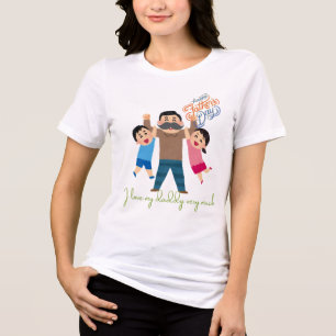 Ich Liebe mein Papa sehr viel - Niedliches Vaterta Tri-Blend Shirt
