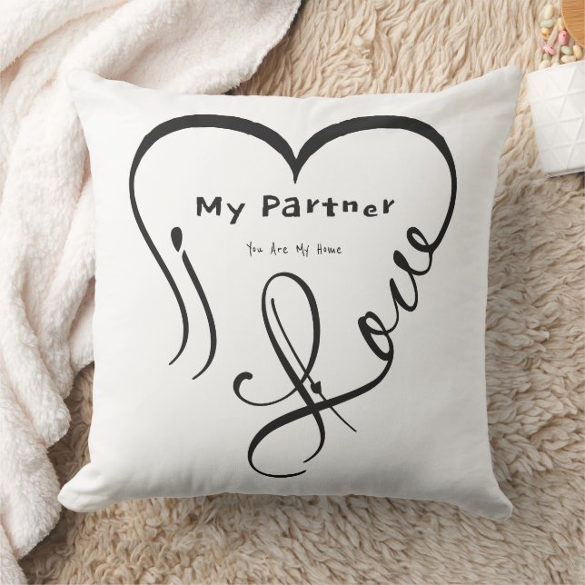 Ich Liebe mein Partner - Sie sind mein Zuhause-Thr Kissen (Decke)
