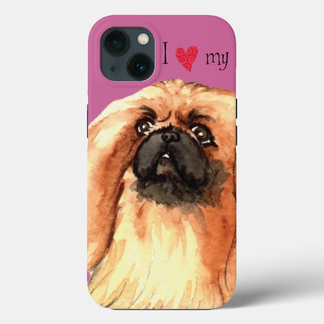 Ich Liebe mein Pekingese Case-Mate iPhone Hülle (Rückseite)