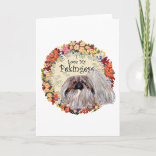 Ich Liebe mein Pekingese Karte