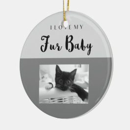 Ich Liebe mein Pelz Baby Custom Ornament