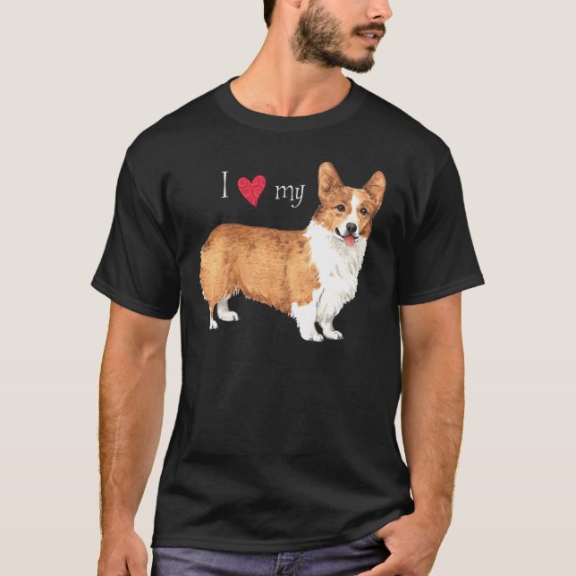 Ich Liebe mein Pembroke Welsh Corgi T-Shirt (Vorderseite)