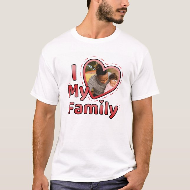 Ich Liebe mein Personalisiertes Foto T-Shirt (Vorderseite)