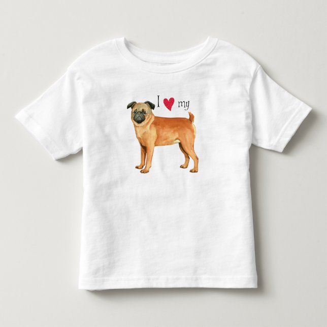 Ich Liebe mein Petit Brabancon Kleinkind T-shirt (Vorderseite)