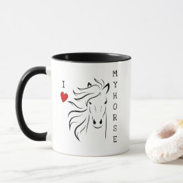 Ich Liebe mein Pferd Grafik Tasse