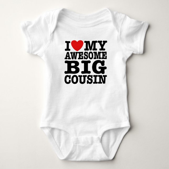 Ich Liebe Mein Phantastischer großer Cousin Baby Strampler (Vorderseite)