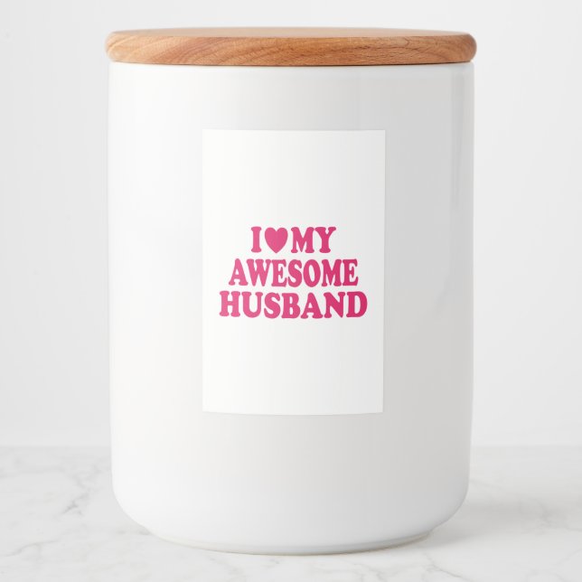 Ich Liebe mein Phantastisches Ehemann Lebensmitteletikett (Vorderseite)