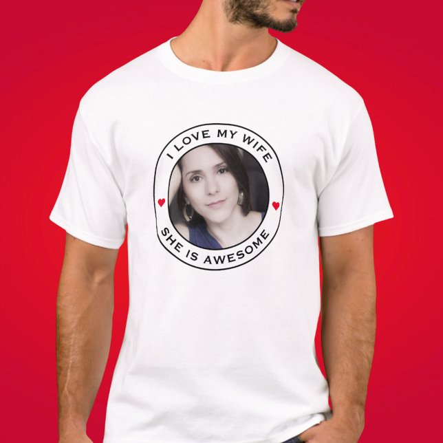 Ich Liebe mein Phantastisches Foto Ehefrau Texther T-Shirt (Von Creator hochgeladen)