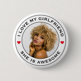 Ich Liebe mein Phantastisches Foto Girlfriend Text Button