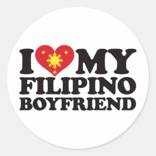 Ich Liebe mein philippinischer Freund Runder Aufkleber