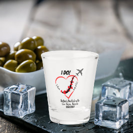 Ich Liebe mein Pilot, Flugzeug & Herz, Bachelorett Schnapsglas