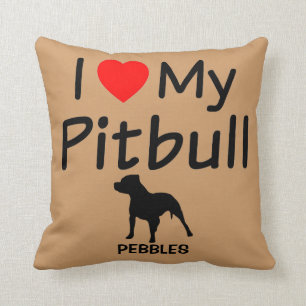 Ich Liebe mein Pitbull Hund Kissen