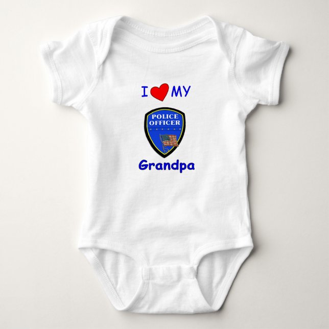 Ich Liebe mein Polizeigroßvater Baby Strampler (Vorderseite)