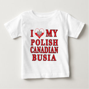 Ich Liebe mein polnisch kanadisches Busien Baby T-shirt
