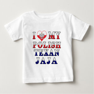 Ich Liebe Mein Polnisch Texan Jaja Baby T-shirt
