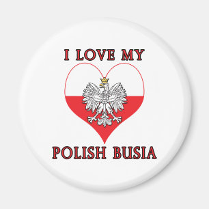 Ich Liebe mein polnisches Busia Magnet