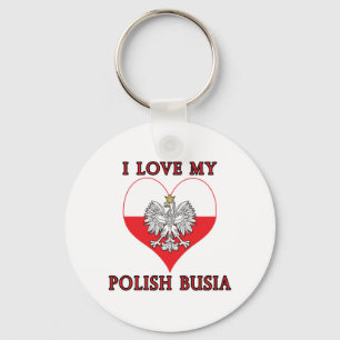 Ich Liebe mein polnisches Busia Schlüsselanhänger