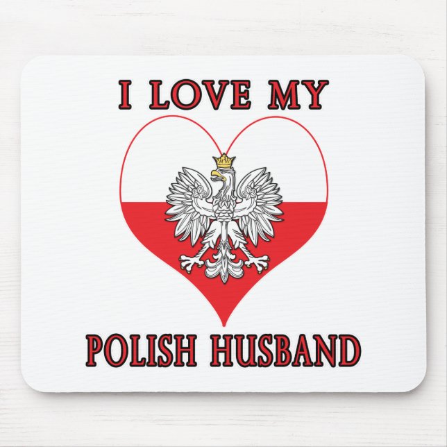 Ich Liebe mein polnisches Ehemann Mousepad (Vorne)