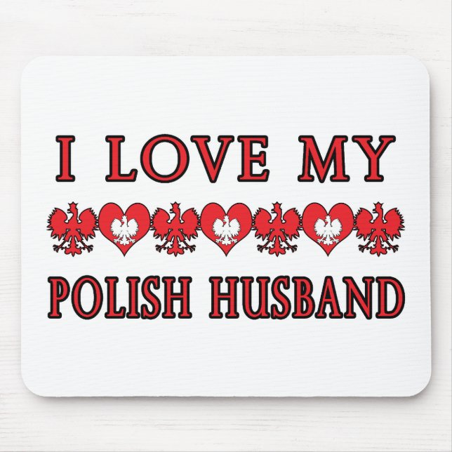 Ich Liebe mein polnisches Ehemann Mousepad (Vorne)