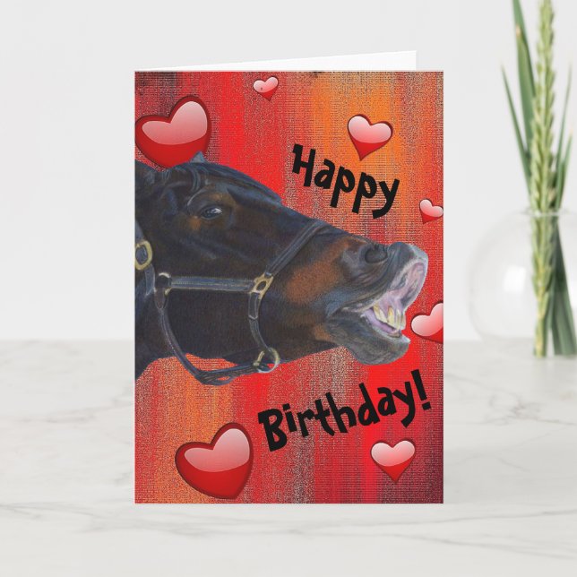 Ich Liebe mein Pony! Niedliche Reittiere Karte (Vorderseite)