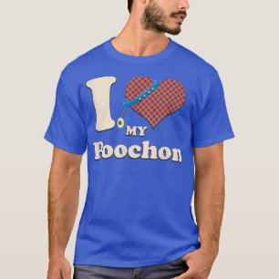 Ich Liebe mein Poochon Dog Besitzer Herz  T-Shirt