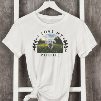Ich Liebe mein Poodle Dog Foto T-Shirt