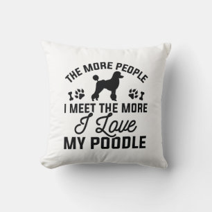 Ich Liebe mein Poodle Kissen